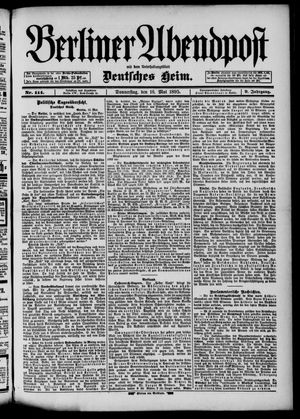 Berliner Abendpost vom 16.05.1895