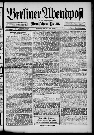 Berliner Abendpost vom 22.05.1895