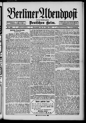 Berliner Abendpost vom 15.06.1895