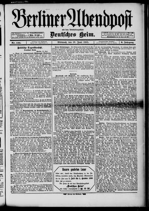 Berliner Abendpost vom 19.06.1895