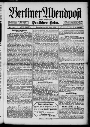Berliner Abendpost vom 20.06.1895