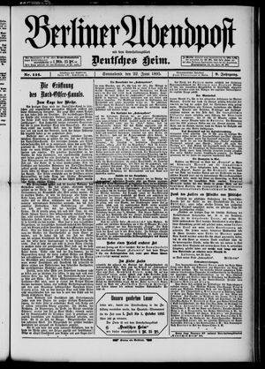 Berliner Abendpost vom 22.06.1895