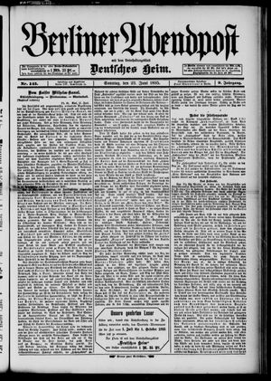 Berliner Abendpost vom 23.06.1895