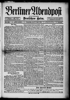 Berliner Abendpost vom 27.06.1895