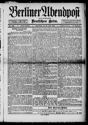 Berliner Abendpost vom 29.06.1895