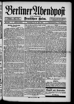 Berliner Abendpost vom 25.07.1895