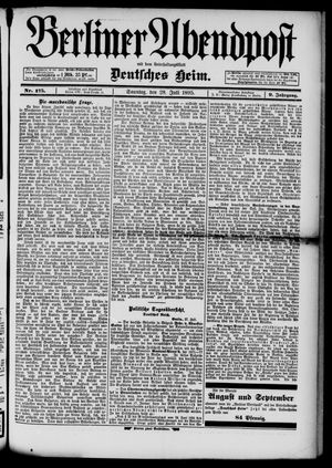 Berliner Abendpost vom 28.07.1895