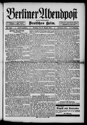 Berliner Abendpost vom 13.08.1895