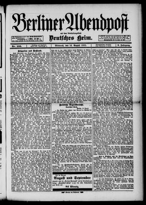 Berliner Abendpost vom 14.08.1895
