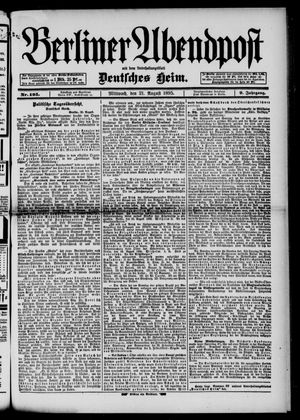 Berliner Abendpost vom 21.08.1895
