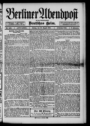 Berliner Abendpost on Aug 23, 1895