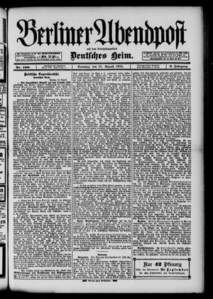 Berliner Abendpost vom 25.08.1895
