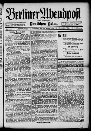 Berliner Abendpost vom 29.08.1895
