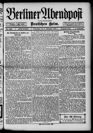 Berliner Abendpost vom 05.09.1895