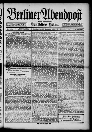 Berliner Abendpost vom 10.09.1895