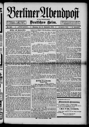 Berliner Abendpost vom 15.09.1895