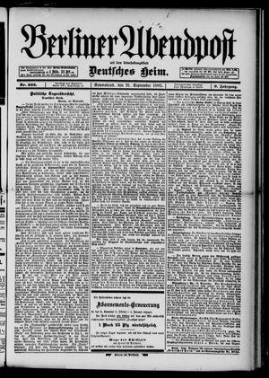 Berliner Abendpost vom 21.09.1895