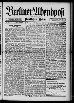 Berliner Abendpost vom 22.09.1895