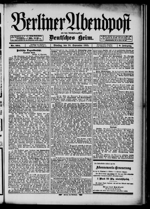 Berliner Abendpost vom 24.09.1895