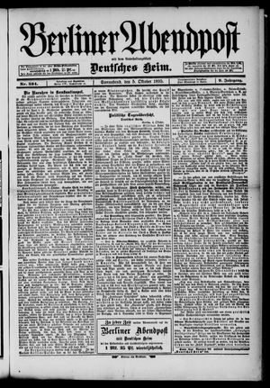 Berliner Abendpost vom 05.10.1895