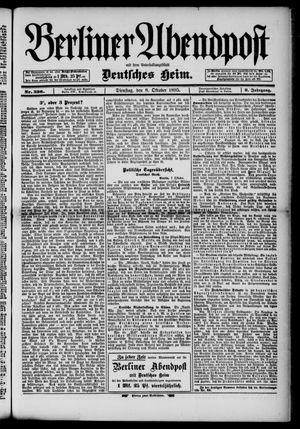 Berliner Abendpost vom 08.10.1895