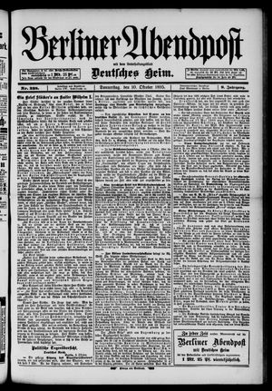 Berliner Abendpost vom 10.10.1895