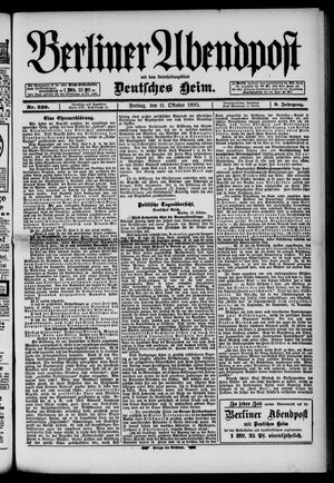 Berliner Abendpost vom 11.10.1895