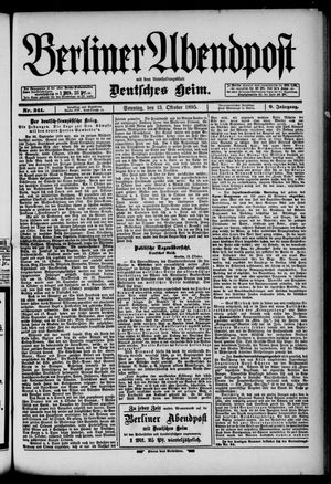 Berliner Abendpost vom 13.10.1895
