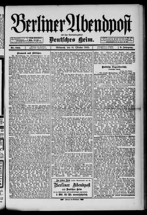Berliner Abendpost vom 16.10.1895