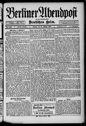 Berliner Abendpost vom 18.10.1895