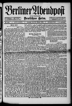 Berliner Abendpost vom 20.10.1895