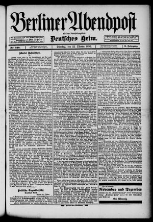 Berliner Abendpost vom 22.10.1895