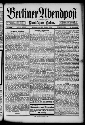 Berliner Abendpost vom 23.10.1895