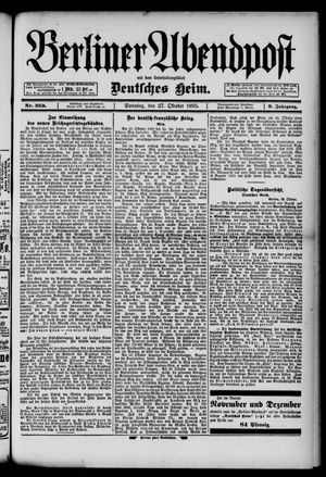 Berliner Abendpost vom 27.10.1895