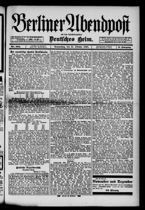 Berliner Abendpost vom 31.10.1895