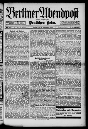 Berliner Abendpost vom 01.11.1895