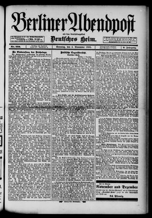 Berliner Abendpost vom 03.11.1895