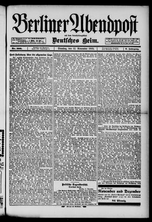 Berliner Abendpost vom 12.11.1895