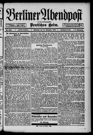 Berliner Abendpost vom 13.11.1895