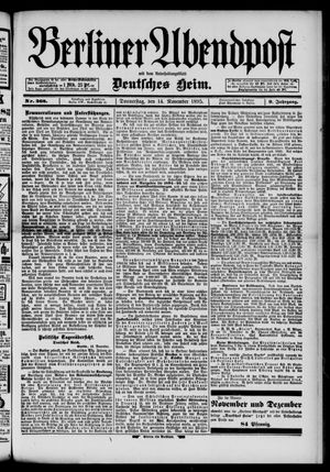 Berliner Abendpost on Nov 14, 1895