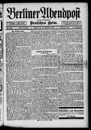 Berliner Abendpost vom 15.11.1895