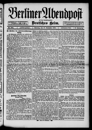 Berliner Abendpost vom 17.11.1895