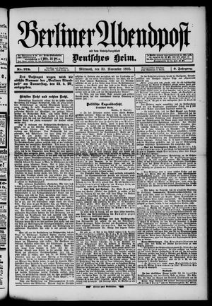 Berliner Abendpost vom 20.11.1895