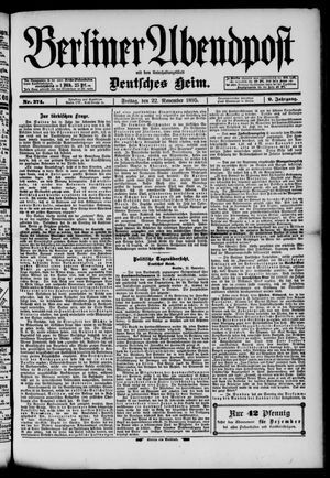 Berliner Abendpost vom 22.11.1895
