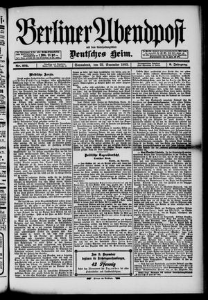 Berliner Abendpost vom 23.11.1895