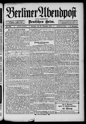 Berliner Abendpost vom 26.11.1895