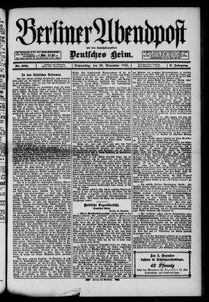 Berliner Abendpost vom 28.11.1895