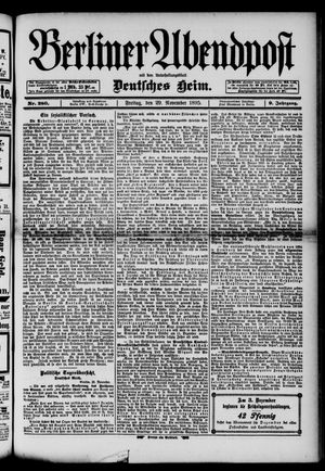 Berliner Abendpost vom 29.11.1895