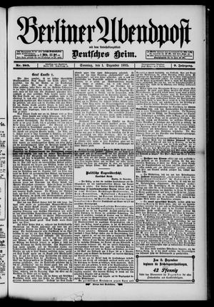Berliner Abendpost vom 01.12.1895