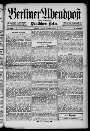 Berliner Abendpost vom 10.12.1895
